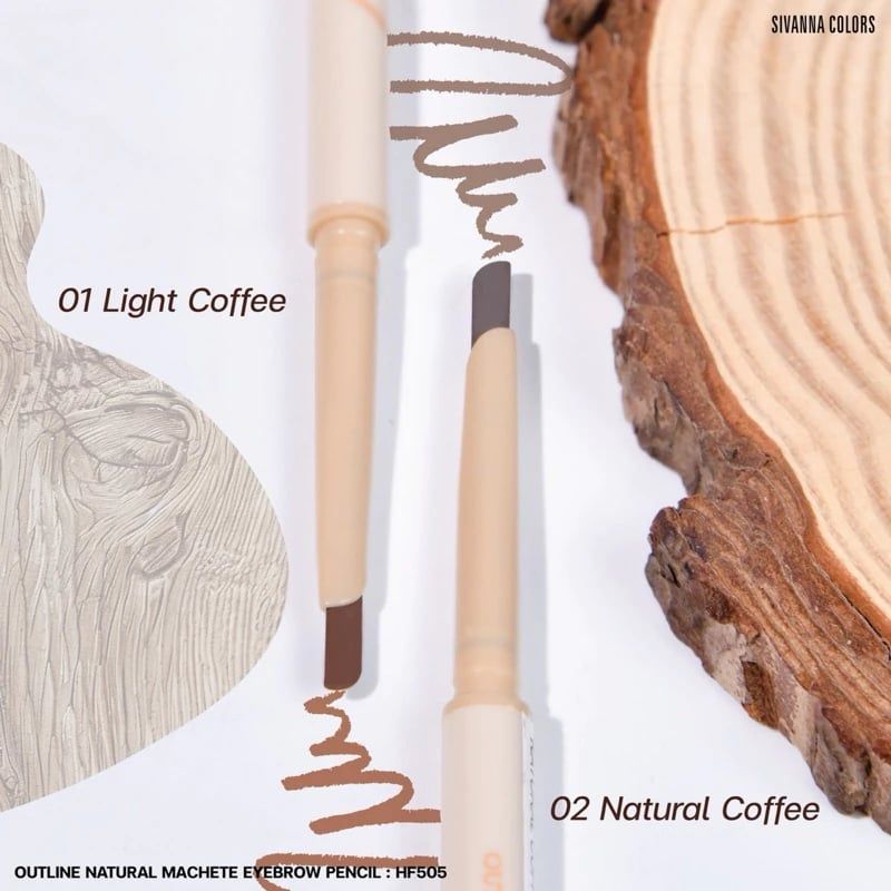 Chì kẻ mày Sivanna Colors Outline Natural Machete Eyebrow Penci HF505