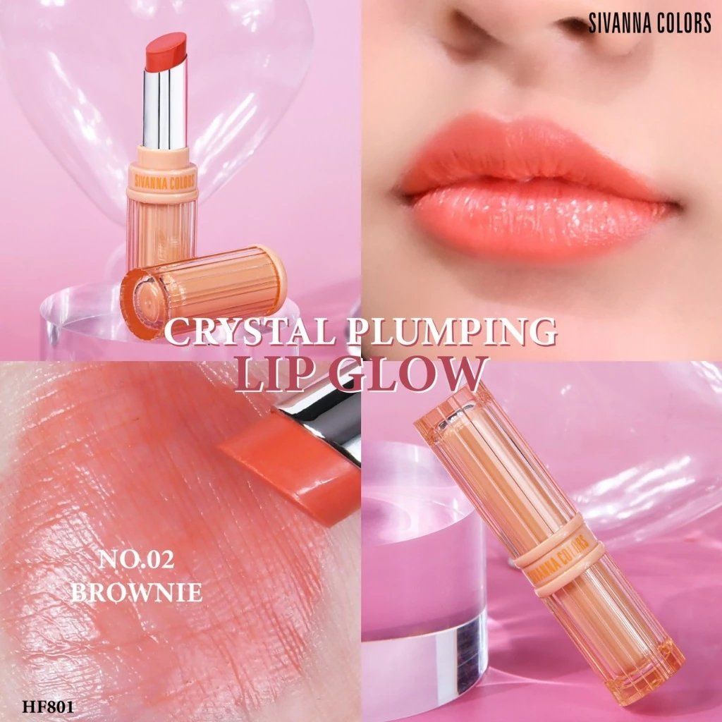 Son Dưỡng Âm Môi Có Màu Sivanna Colors Crystal Plumping Lip Glow HF801