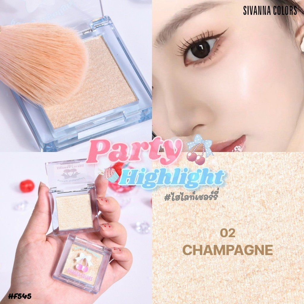 Phấn bắt sáng Sivanna Colors Party Highlight HF545