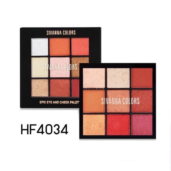 Bảng Phấn Má Hồng & Mắt SIVANNA COLORS Epic Eye And Cheek Palette HF4034