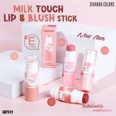 Má Hồng Dạng Thỏi Sivanna Blush Stick Milk Touch Lip & Blush Stick HF511