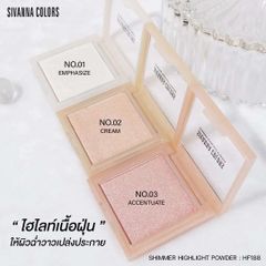 Phấn Bắt Sáng Sivanna Colors Shimmer Highlight Powder