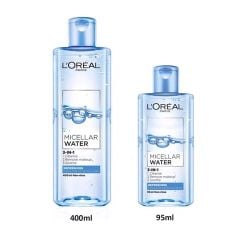 Nước Tẩy Trang Loreal 3 in 1 Micellar Water Refreshing 400ml (xanh nhạt)