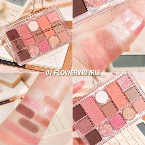 Bảng Phấn Mắt 13 Màu Sivanna Colors Sculpted Looks Charming Palette HF155