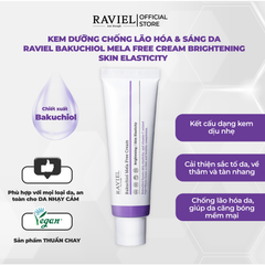 Kem đặc trị lão hóa, giảm nếp nhăn RAVIEL Bakuchiol Mela Free Cream Brightening Skin Elasticity 50ml