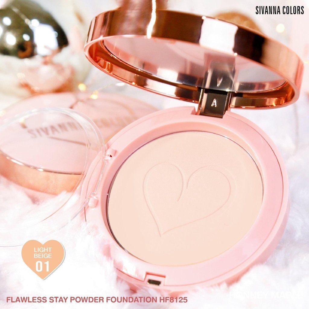 Phấn Nền Phấn Nền Dạng Nén Che Phủ Hoàn Hảo  Sivanna Colors Flawless Stay Powder Foudation 10g