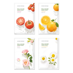 Mặt nạ giấy Cấp Ẩm và Dưỡng Trắng Nature Republic Real Nature Mask Sheet 23ml