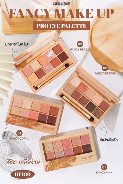 Phấn Mắt 10 Ô Siêu Lấp Lánh  Sivanna Fancy Make Up Pro Eye