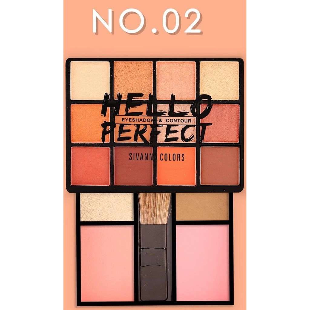 Phấn Mắt 2 Tầng & Má Hồng Sivanna Colors Hello Perfect Eyeshadow & Contour