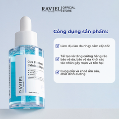 Tinh chất làm dịu, giảm sưng viêm và phục hồi da RAVIEL Cica Panthenol Calming Ampoule 30ml
