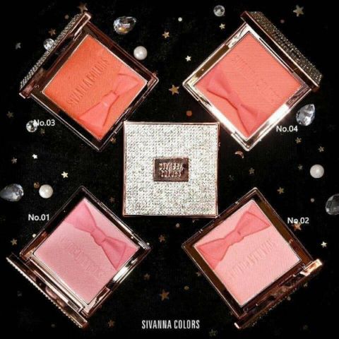 Phấn má Sivanna Colors Diamond Rose Essence Oil Blush (vỏ đính đá) HF4027