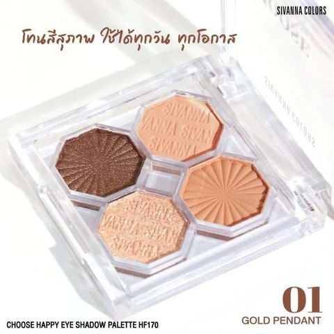 Bảng Phấn Mắt 4 Ô Sivanna Colors Choose Happy Eye x Cheek Shadow Palette HF170