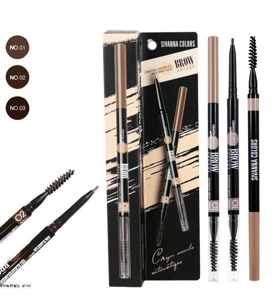 Chì Kẻ Mày Sivanna Colors Crayon Sources Automatique Eyebrow Pencil