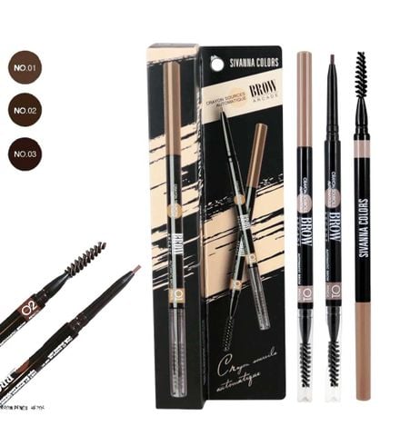 Chì Kẻ Mày Sivanna Colors Crayon Sources Automatique Eyebrow Pencil