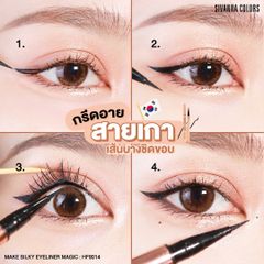 Bút kẻ mắt đầu mảnh chống nước lâu trôi Sivanna Make Silky Eyeliner Magic HF9014
