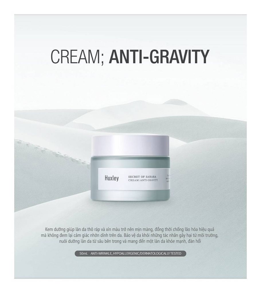 Kem Dưỡng Trắng Da Chống Lão Hoá Cao Cấp Huxley Cream Anti - Gravity 50ml