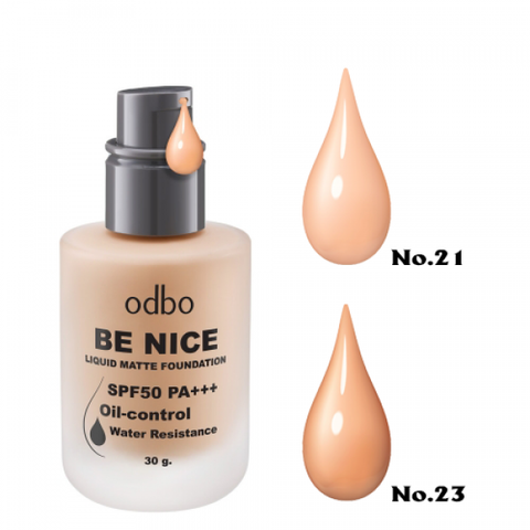 Kem Nền Siêu Lỳ & Kiềm Dầu Odbo Be Nice Liquid Matte Foundation SPF50 PA+++ OD440