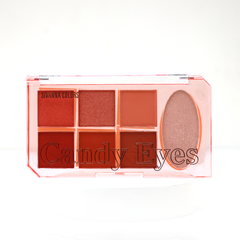 Bảng Phấn Mắt Và Bắt Sáng Sivanna Colors Candy Eye 6+1 Color Eyeshadow Palette HF630