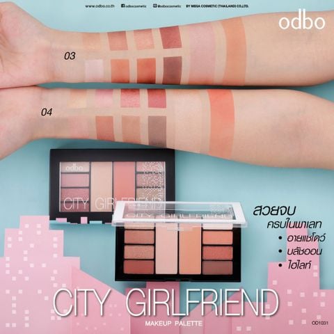 Bảng Phấn Mắt Nhũ Odbo City Girdfriend OD1031