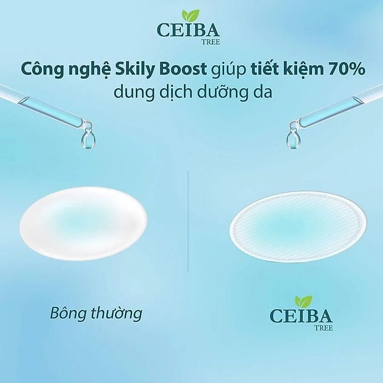 Bông Tẩy Trang Hữu Cơ Organic Ceiba Tree 80 miếng