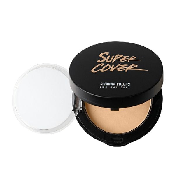 Phấn Phủ Dạng Nén Super Cover SIVANNA COLORS Two Way Cake 10g HF201