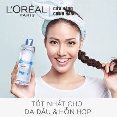 Nước Tẩy Trang Loreal 3 in 1 Micellar Water Refreshing 400ml (xanh nhạt)