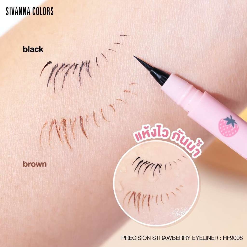 Bút Kẻ Mắt Đầu Siêu Mảnh Sivanna Color Strawberry Eyeliner