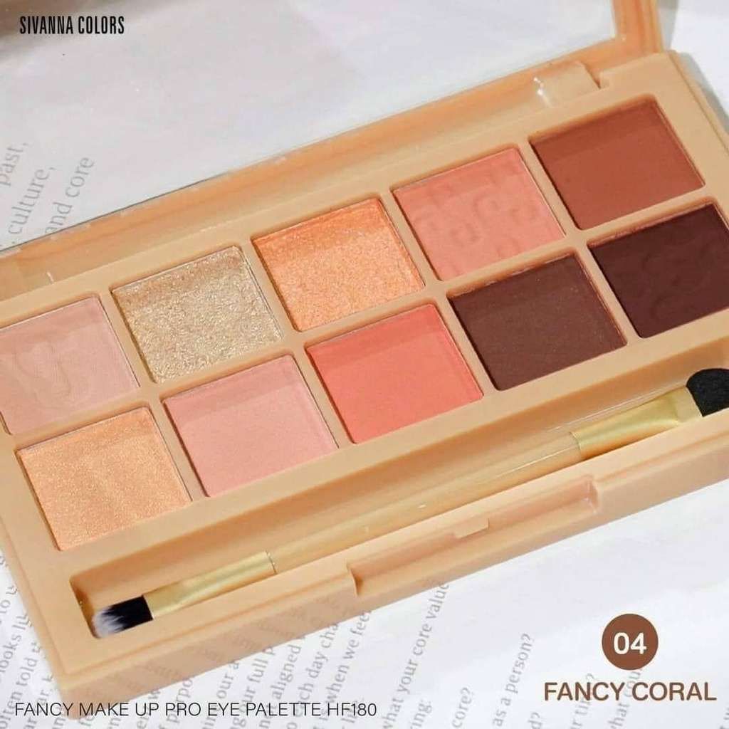 Phấn Mắt 10 Ô Siêu Lấp Lánh  Sivanna Fancy Make Up Pro Eye