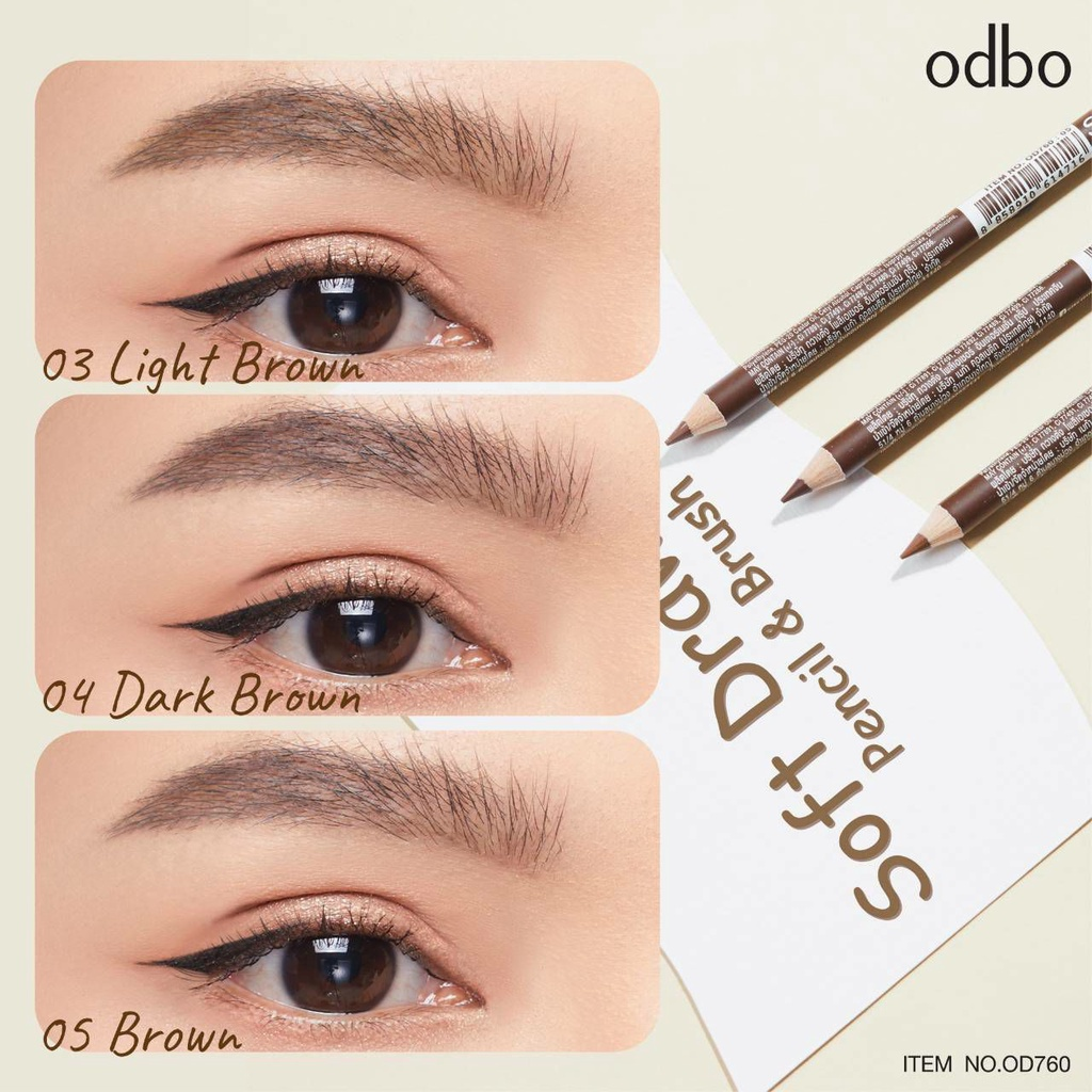 Chì kẻ chân mày lâu trôi Odbo Soft Drawing Pencil #OD760