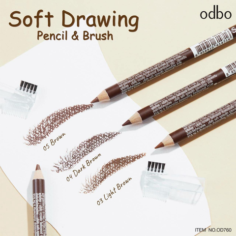 Chì kẻ chân mày lâu trôi Odbo Soft Drawing Pencil #OD760
