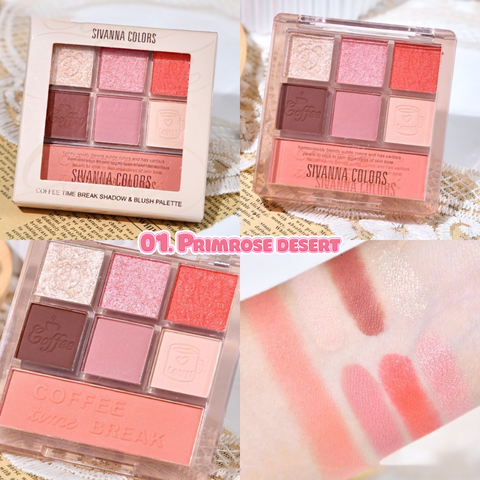 Bảng phấn mắt Sivanna Colors Time Break Shadow & Blush Palette HF151