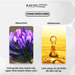Kem đặc trị lão hóa, giảm nếp nhăn RAVIEL Bakuchiol Mela Free Cream Brightening Skin Elasticity 50ml