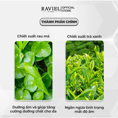 Kem làm dịu và phục hồi da mụn RAVIEL Green Derma Double Cica Cream Skin Protection Calming Fomula 50ml
