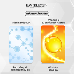 Tinh chất dưỡng trắng trị thâm nám và tái tạo da RAVIEL Acerola Dark Spot & Blemish Care Ampoule 30ml