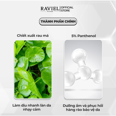 Tinh chất làm dịu, giảm sưng viêm và phục hồi da RAVIEL Cica Panthenol Calming Ampoule 30ml