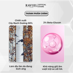 Nước hoa hồng làm dịu khẩn cấp da kích ứng, mẩn đỏ RAVIEL Birch Cica Calming Toner 150ml