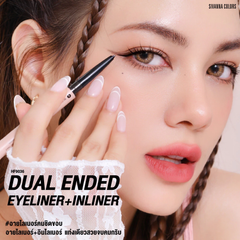 Bút Kẻ Mắt Nước Và Gel Sivanna Colors 2in1 Dual Ended Eyeliner Inliner HF9036
