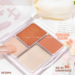 Phấn mắt 4 Ô Sivanna Pastoral Flavor Four Color Eyeshadow HF5094