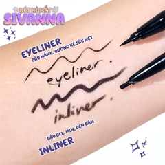 Bút Kẻ Mắt Nước Và Gel Sivanna Colors 2in1 Dual Ended Eyeliner Inliner HF9036