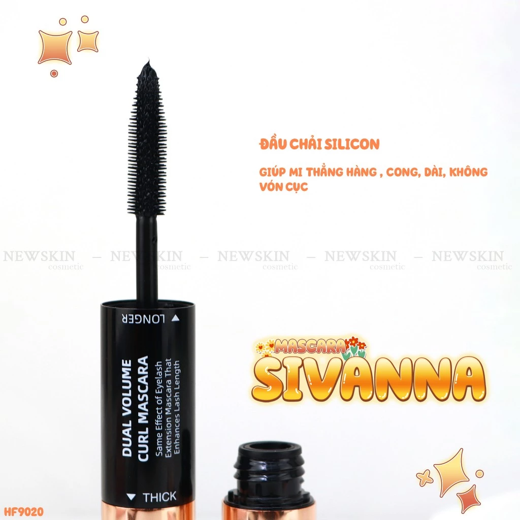 Mascara 2 Đầu Sivanna Colors Dual Volume Curl HF9020 - Black