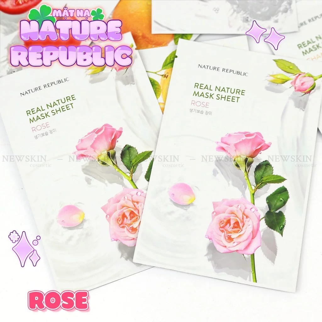 Mặt nạ giấy Cấp Ẩm và Dưỡng Trắng Nature Republic Real Nature Mask Sheet 23ml
