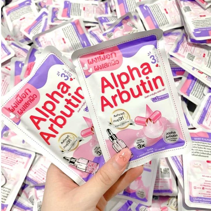 Viên Bột Dưỡng Trắng Da Kyra ALPHA ARBUTIN 3Plus+ Hya Gluta 3X - Thái Lan
