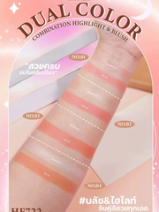 Phấn Má Hồng Kết Hợp Hai Màu Highlight & Blush Sivanna HF722