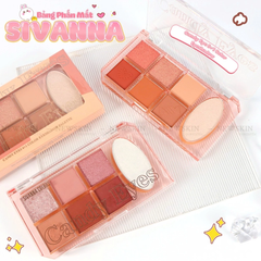 Bảng Phấn Mắt Và Bắt Sáng Sivanna Colors Candy Eye 6+1 Color Eyeshadow Palette HF630