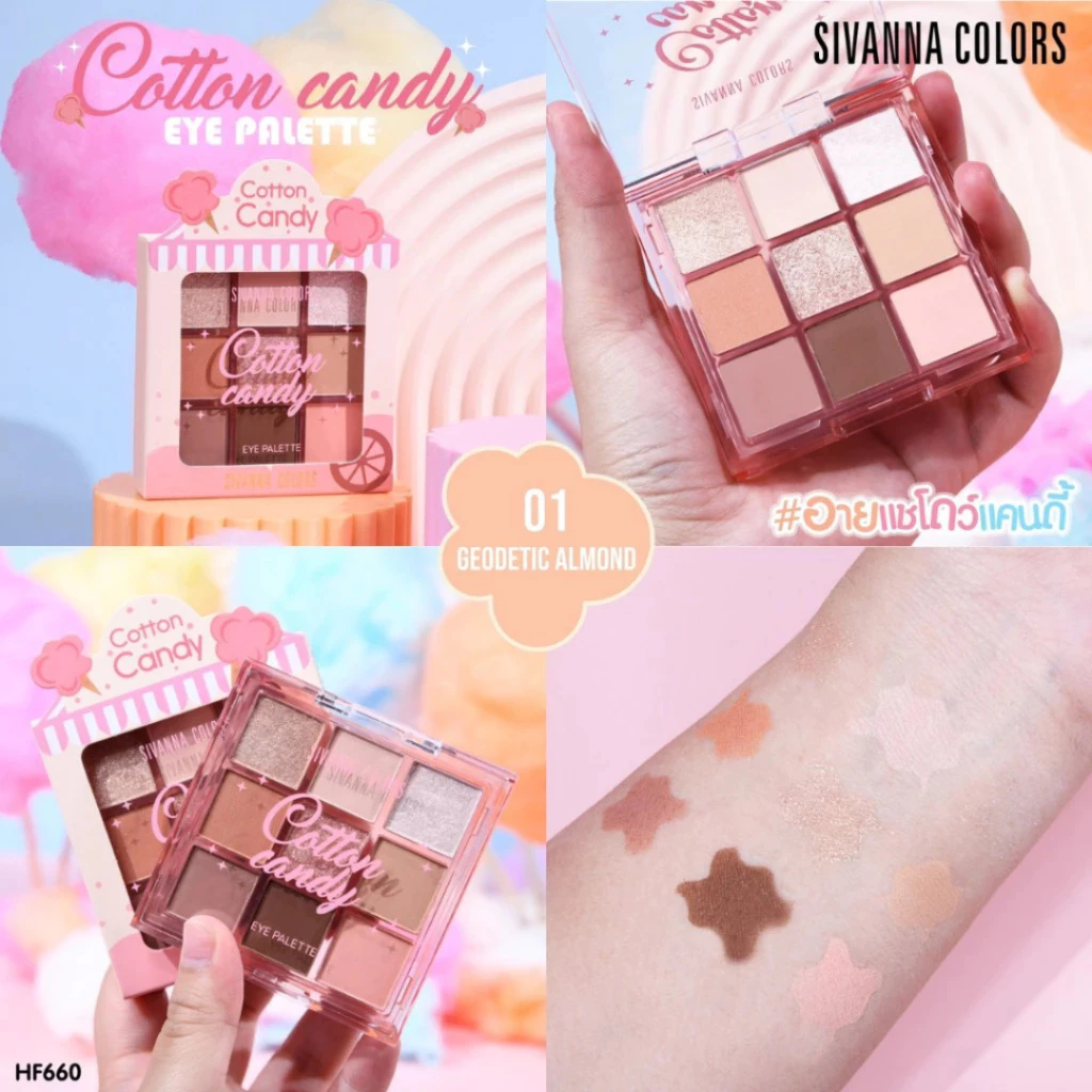 Phấn mắt Sivanna Colors Cotton Candy Eye Palette 9 Shades HF660