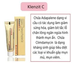 Gel Trị Mụn Klenzit-C Gel Adapalene + Clindamycin Phosphate 15g