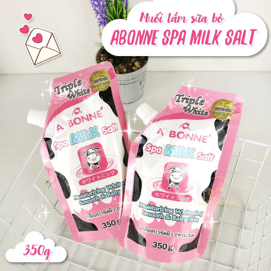 Muối Tắm Sữa Bò Abonne Spa Milk Salt 350g