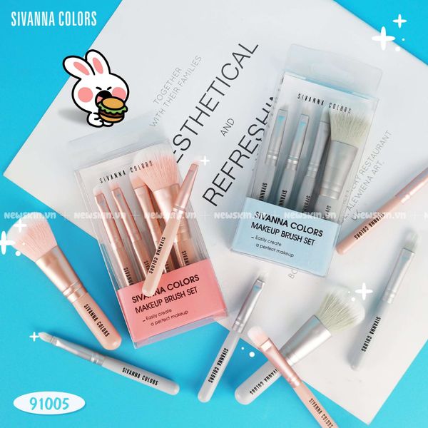 Bộ Cọ Trang Điểm Sivanna Colors Makeup BrushBộ Cọ Trang Điểm