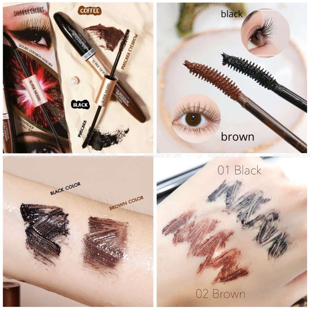 Mascara Hai Đầu Nối Mi Sivanna Colors Super Model Waterproof Long Thick HF901