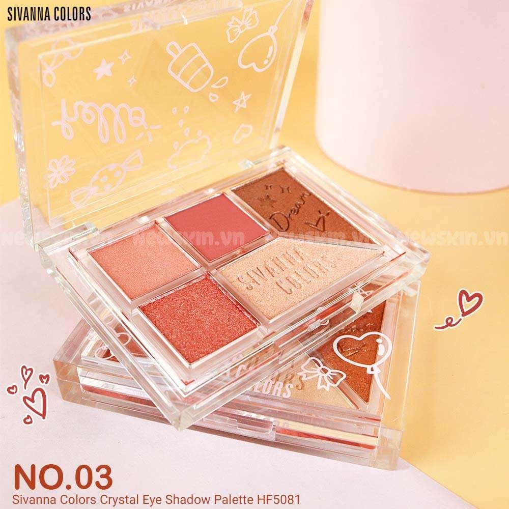 Phấn Mắt Sivanna Colors Crystal Eye Shadow Palette